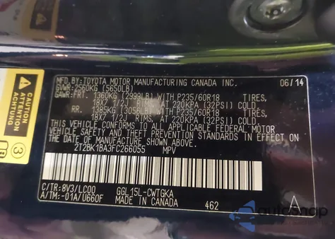 2015 Lexus Rx 350 z USA, uszkodzony, nr VIN 2T2BK1BA3FC266055